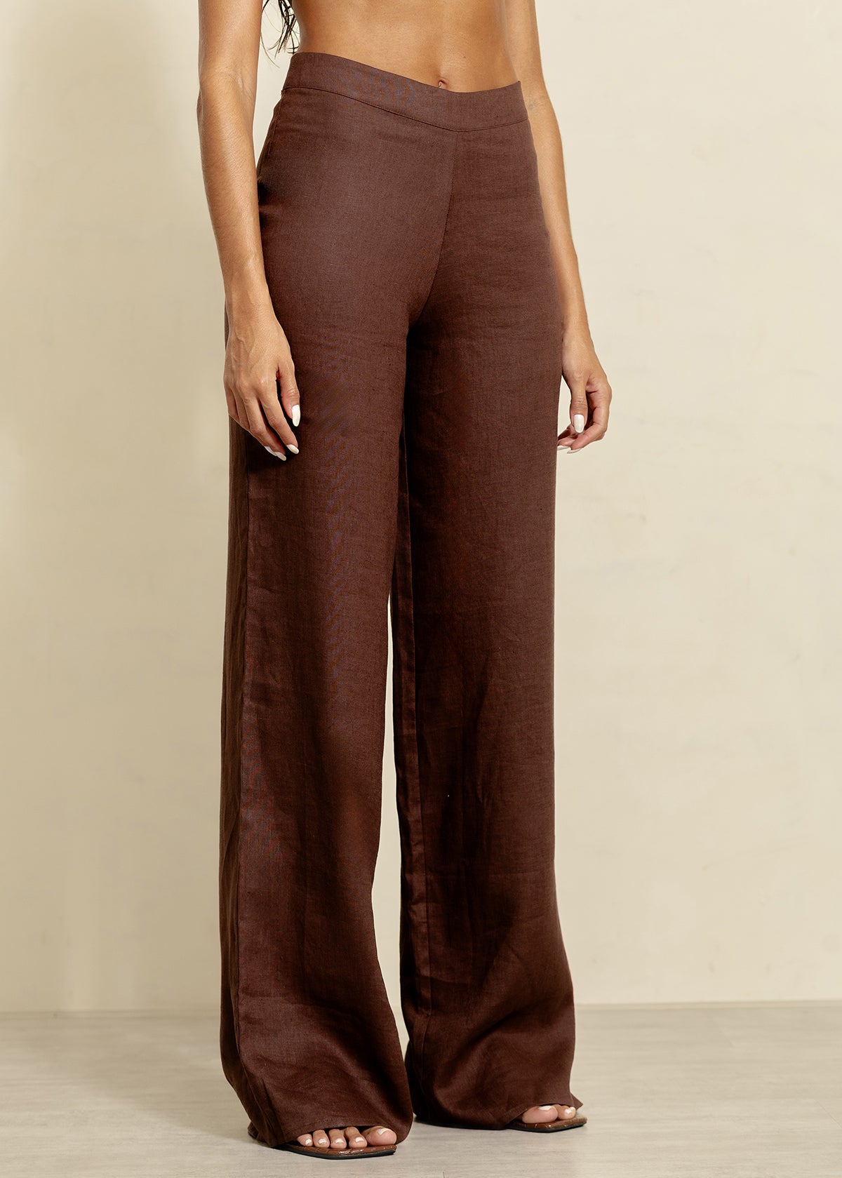 Calça Linho Isla Coffee