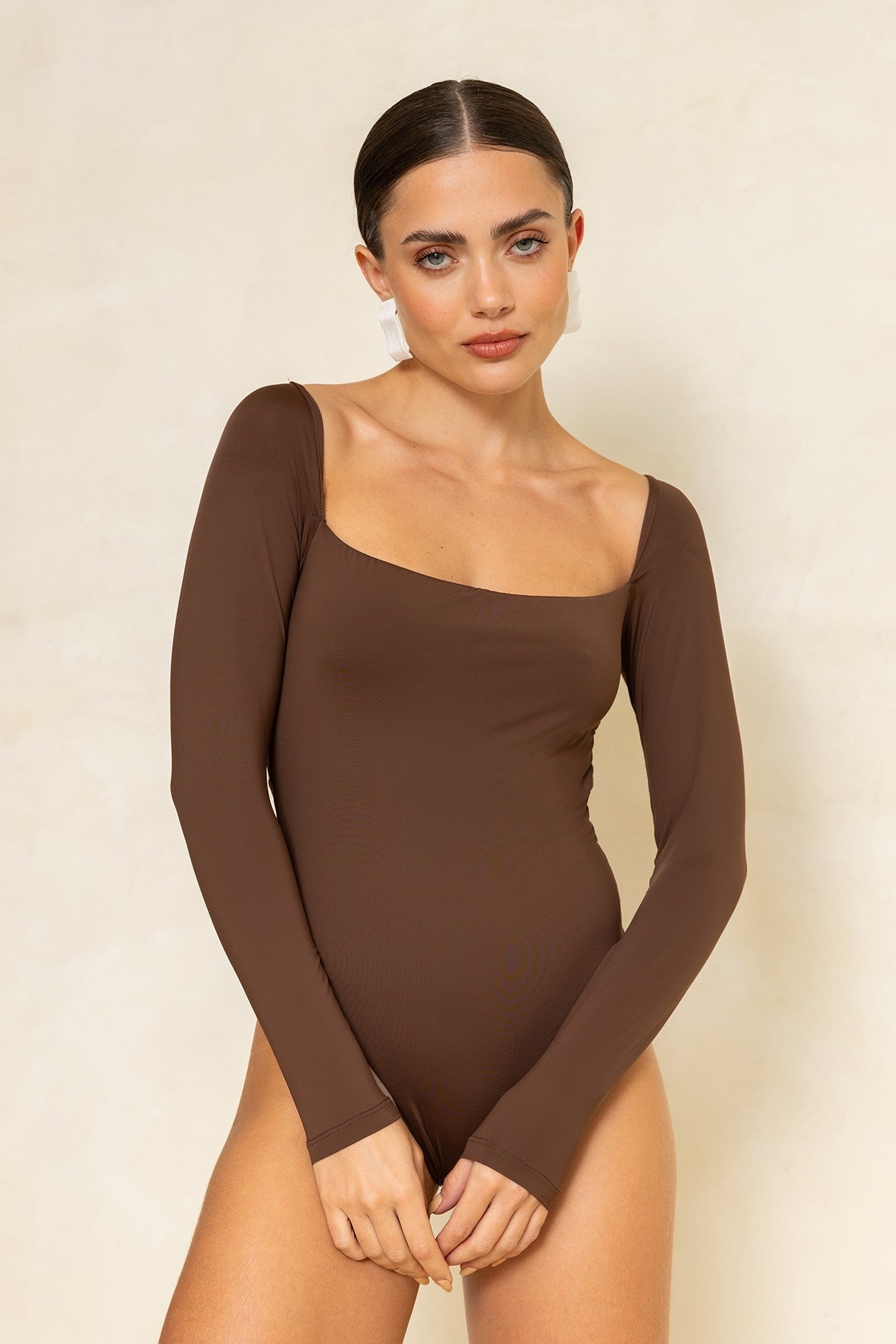 Body Manga Longa Coffe